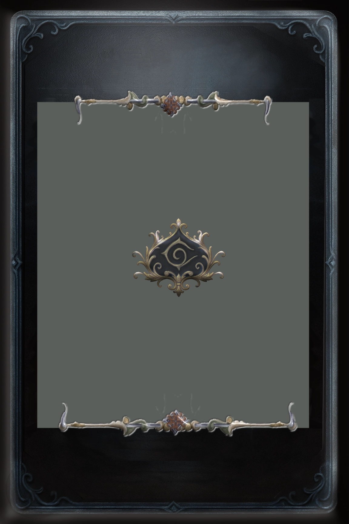 The blank character card front