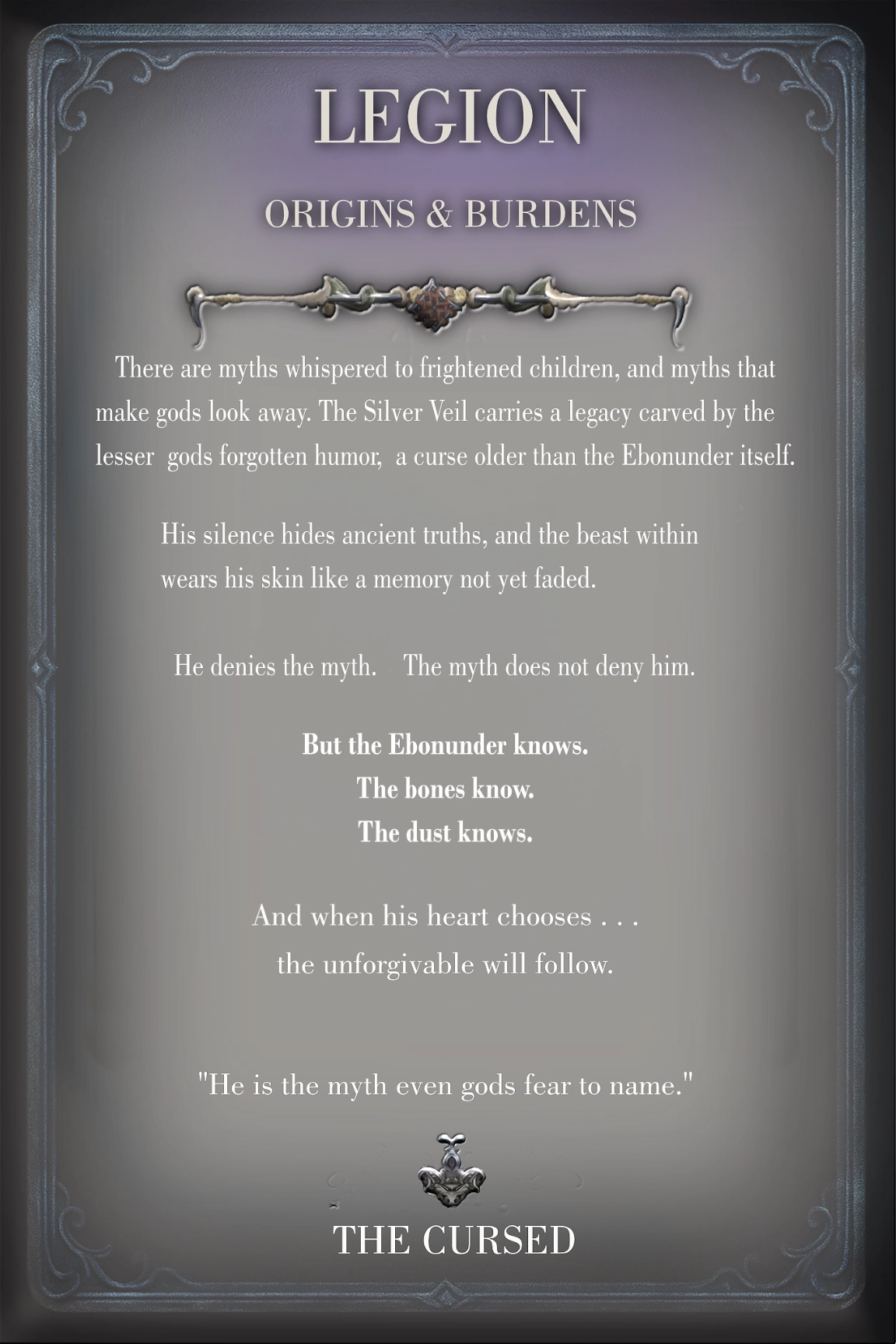 Legion character card back