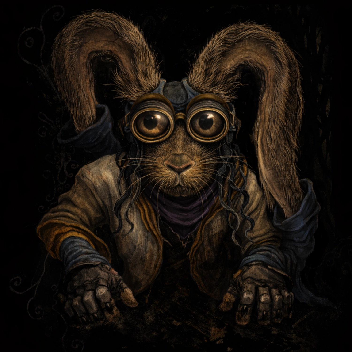Racing Rabbit character study, concept to final illutration - fantasy art by HB Wallen